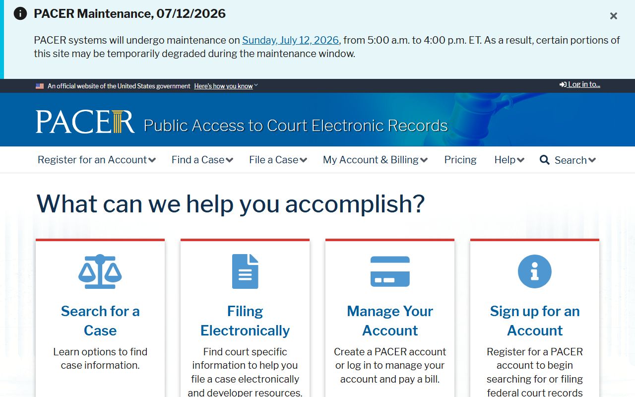 Bleckley County court dockets PACER federal docket resource