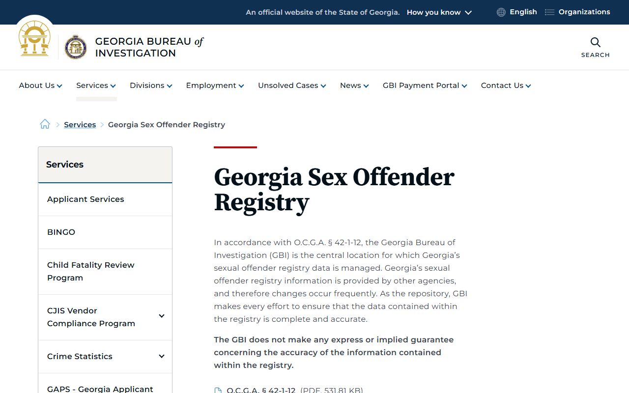 Bleckley County criminal court records GBI registry resource