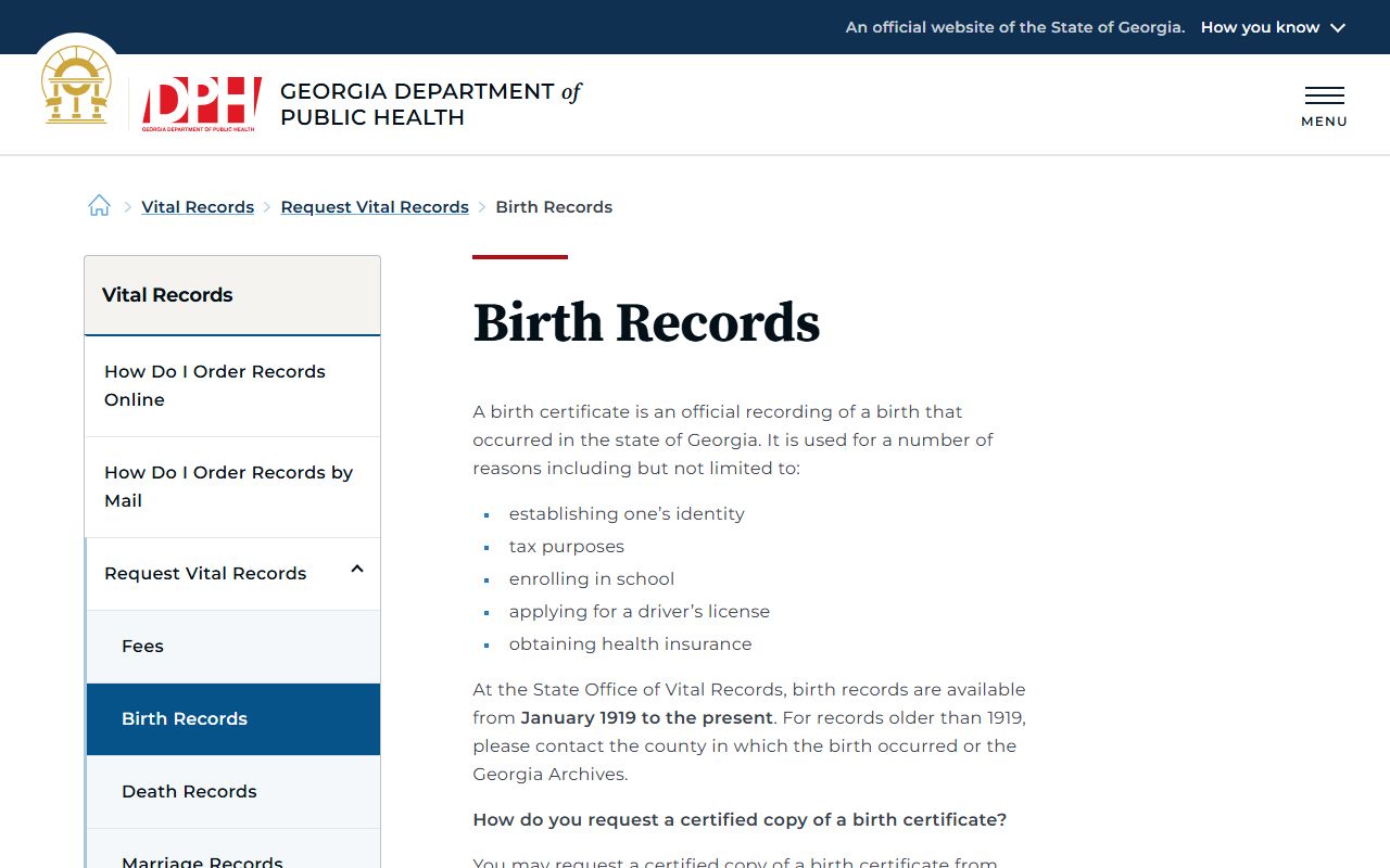 Bleckley County inmate records Georgia DPH identity record source